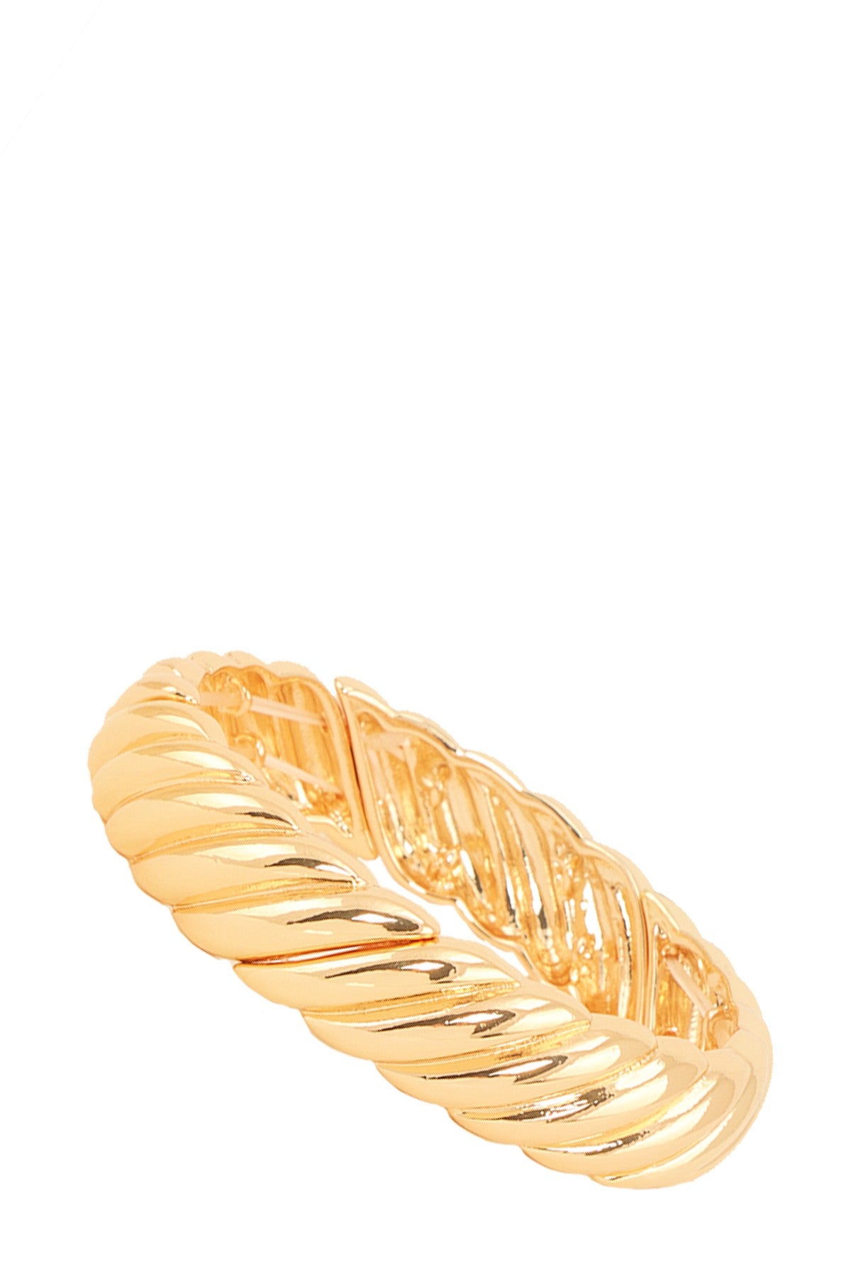 BRAZALETE GRUESO DORADO TRENZADO