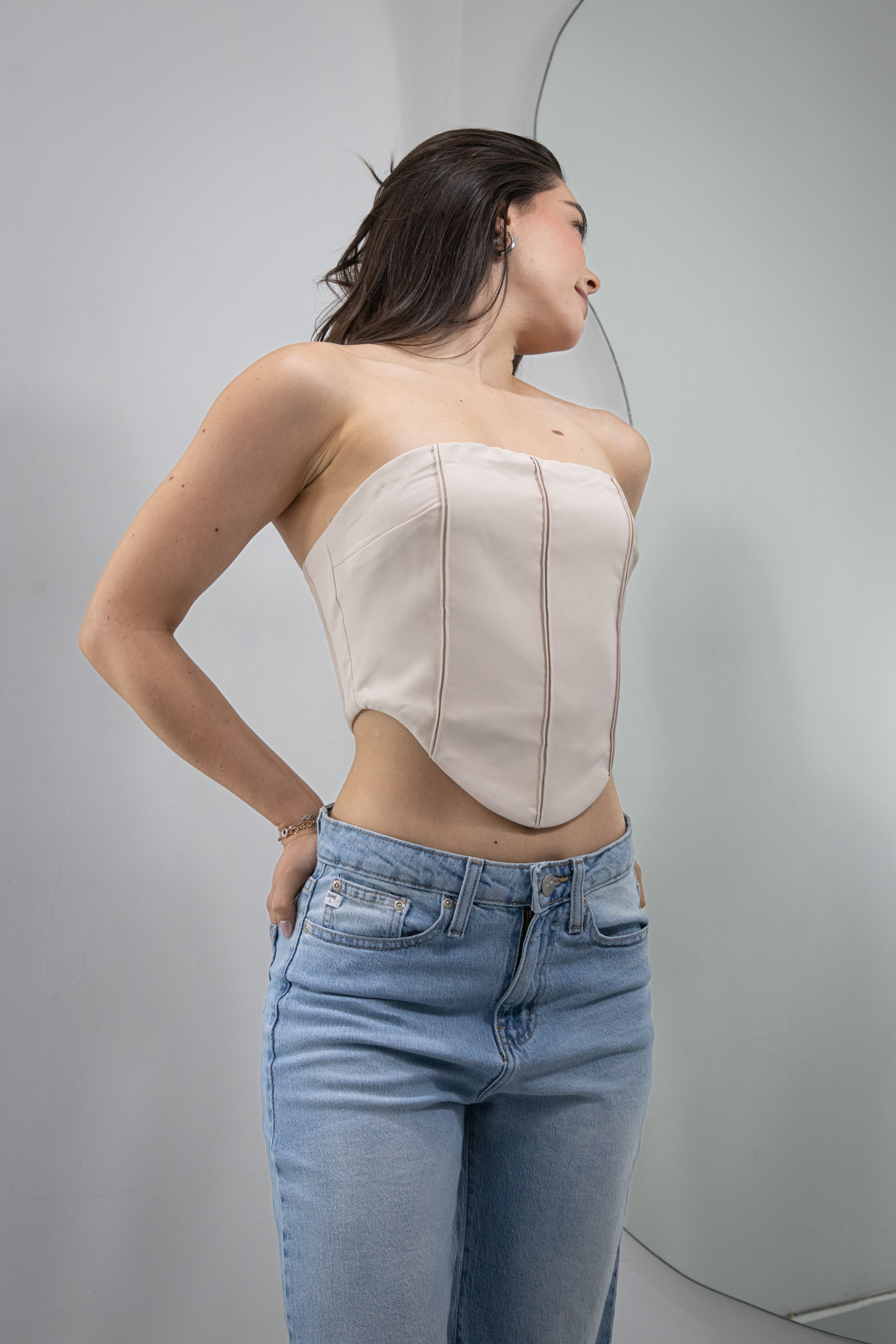 BLUSA CORSET BEIGE