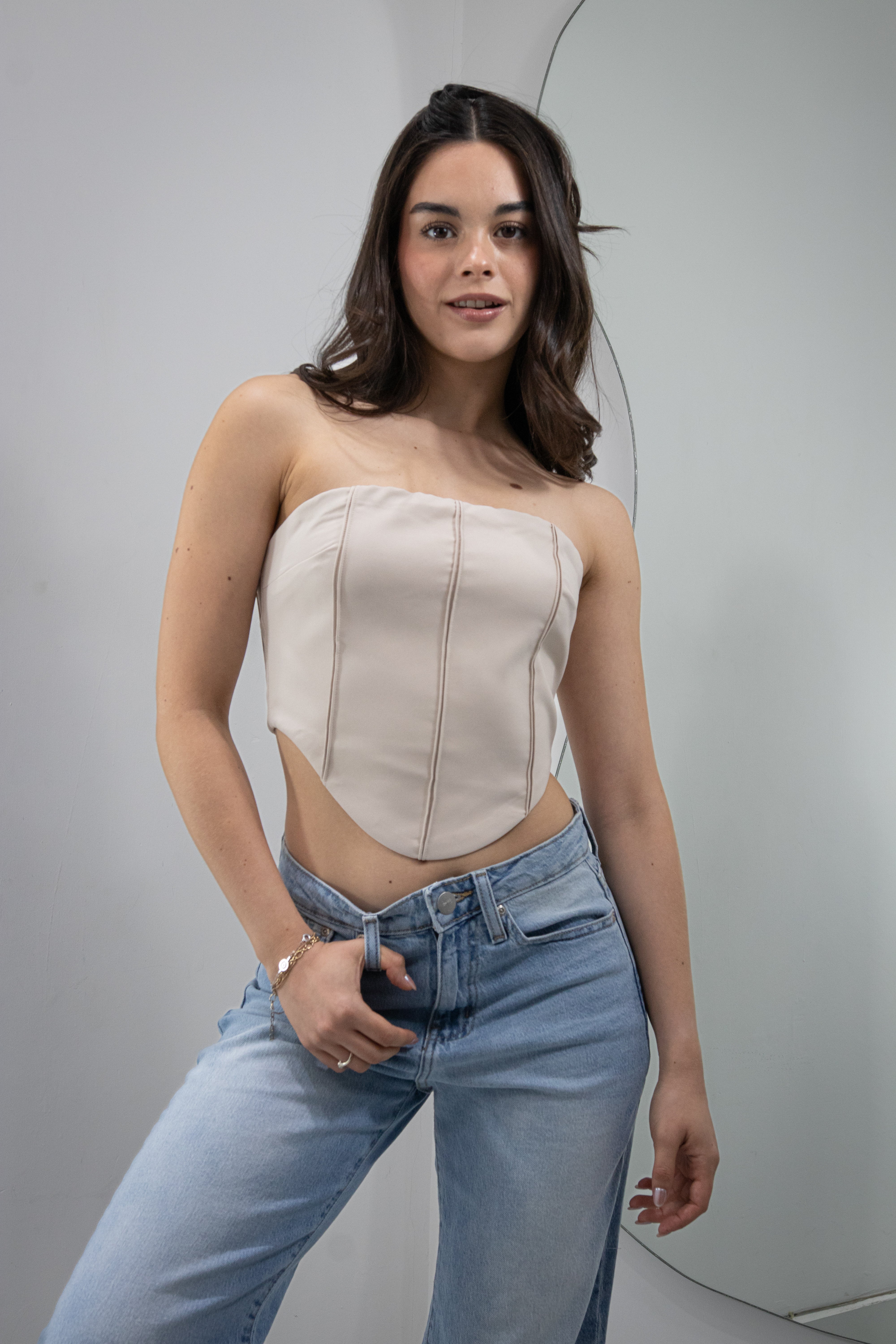 BLUSA CORSET BEIGE